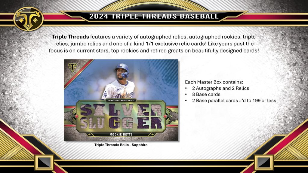 MLB 2024 TOPPS TRIPLE THREADS BASEBALL HOBBY