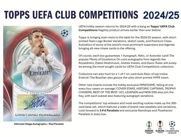 2024-25 TOPPS UEFA CLUB COMPETITIONS HOBBY