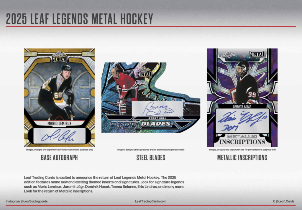 2025 LEAF METAL HOCKEY LEGENDS HOBBY