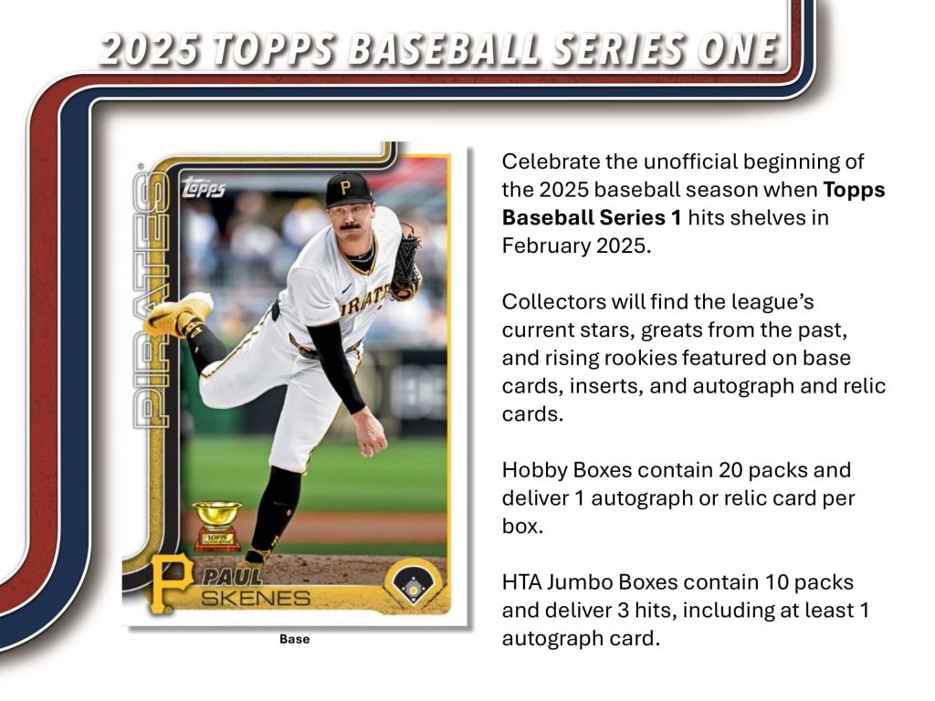 MLB 2025 TOPPS SERIES 1 BASEBALL HOBBY