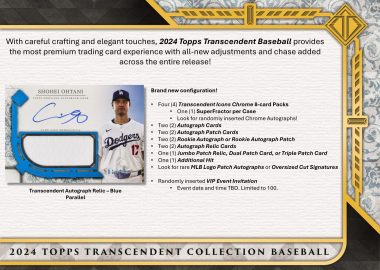 MLB 2024 TOPPS TRANSCENDENT COLLECTION BASEBALL HOBBY