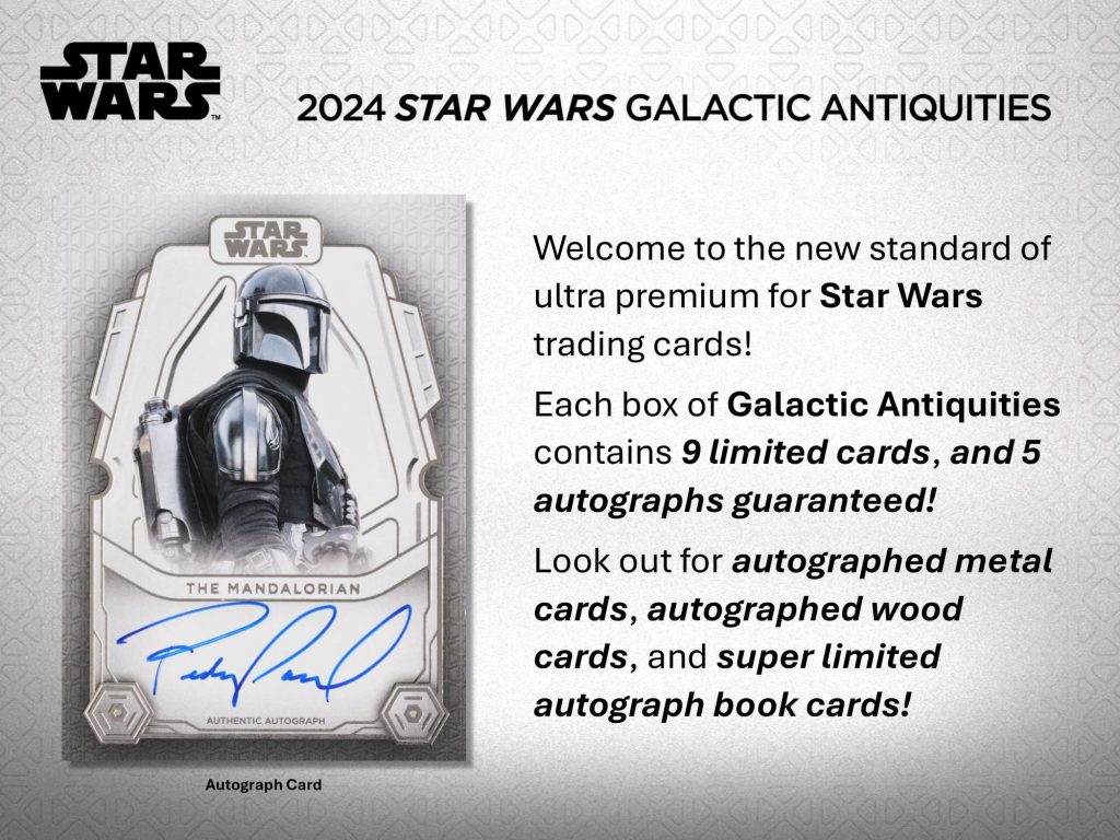 2024 TOPPS STAR WARS GALACTIC ANTIQUITIES HOBBY