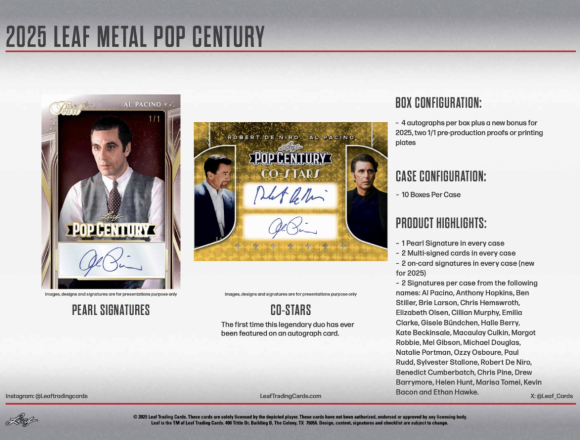 2025 LEAF METAL POP CENTURY TRADING CARD HOBBY