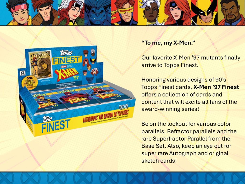 2025 TOPPS FINEST X-MEN '97 MARVEL TRADING CARDS HOBBY