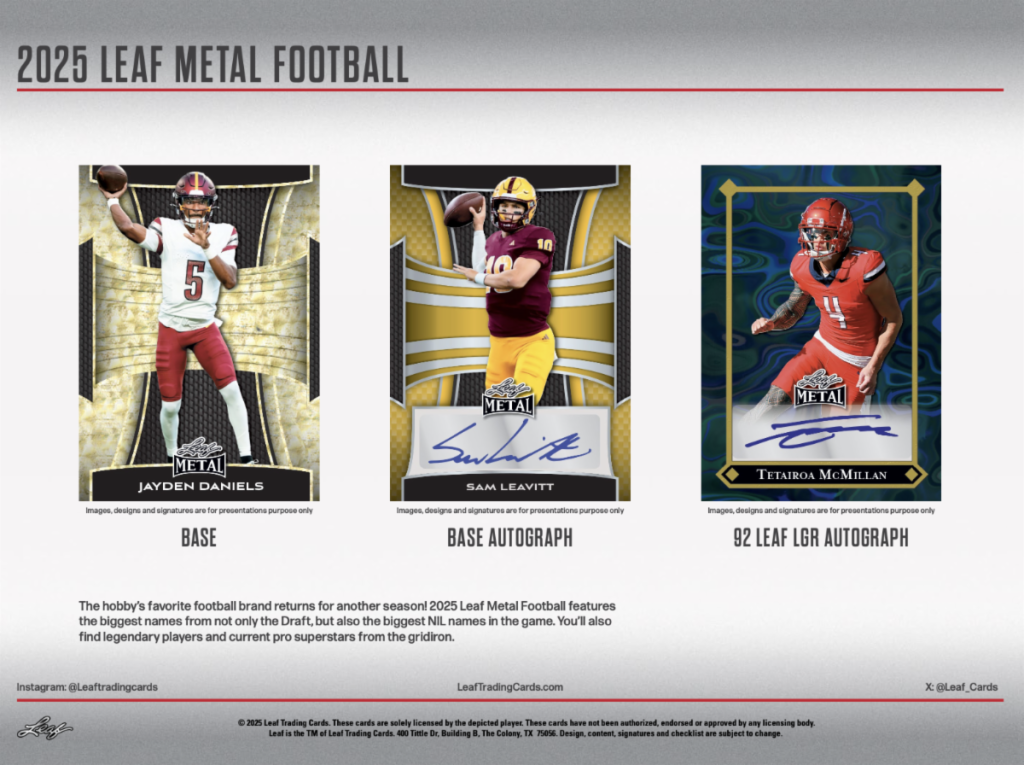 2025 LEAF METAL FOOTBALL HOBBY