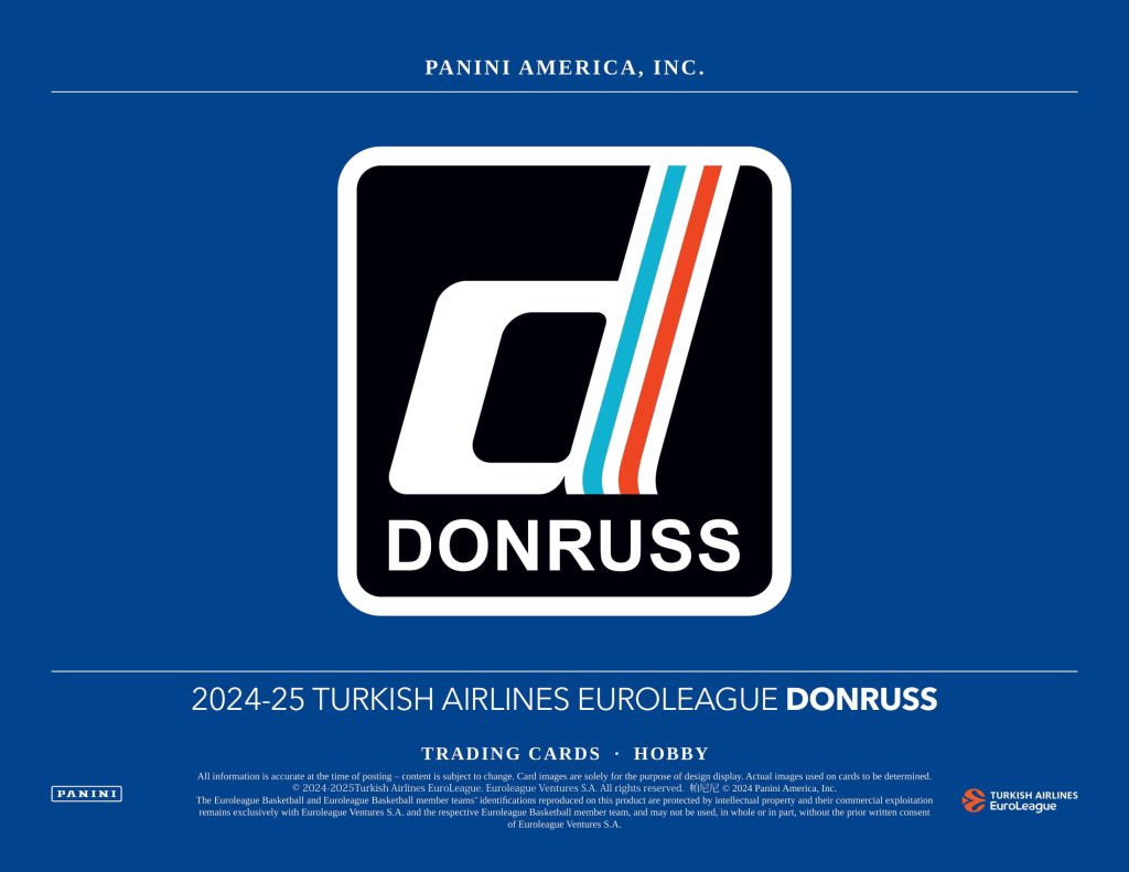 2024-25 PANINI DONRUSS TURKISH AIRLINES EUROLEAGUE BASKETBALL HOBBY