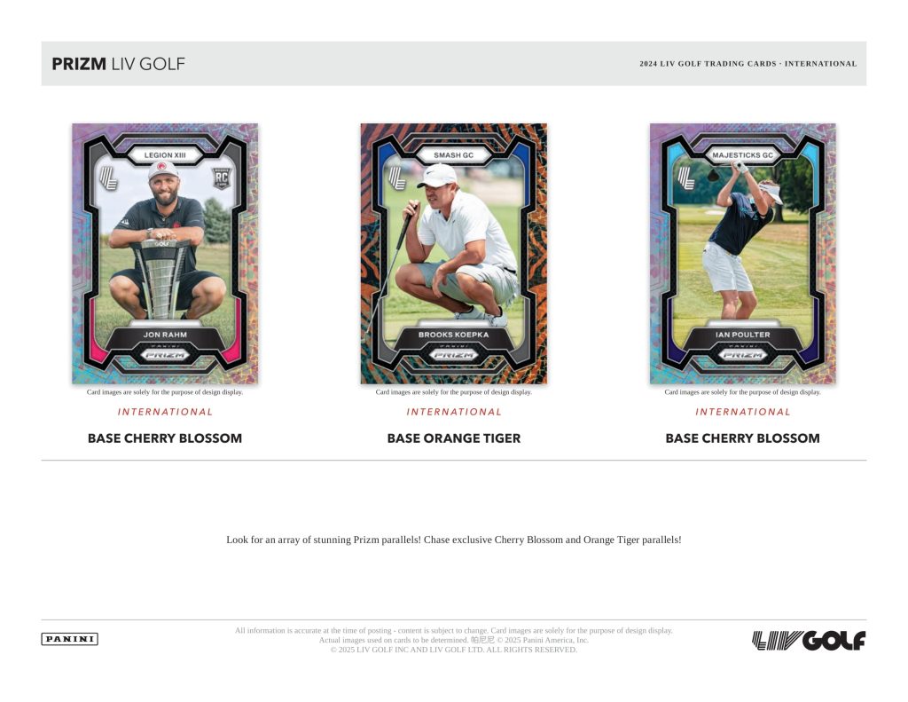 2024 PANINI PRIZM LIV GOLF HOBBY INTERNATIONAL